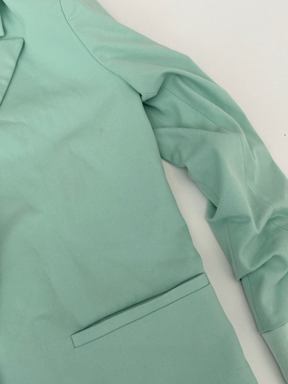Alice + Olivia Mint Green Women's Oversized Blazer Jacket with rushed sleeves XS - Picture 9 of 12